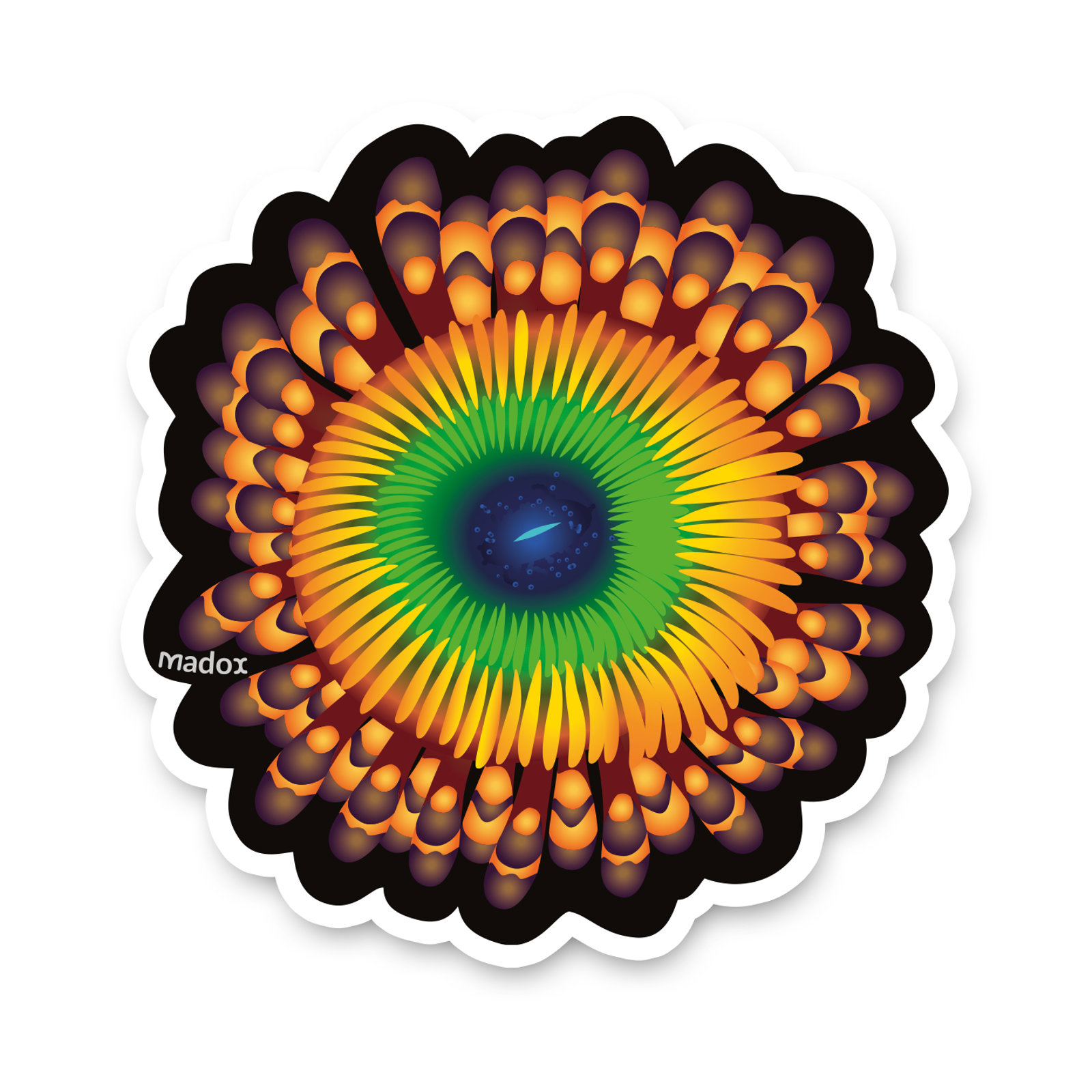 Sticker Candy Apple Orange